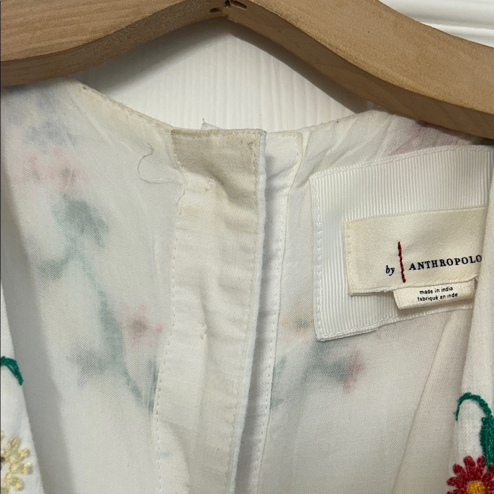 Anthropologie Floral White Dress - Picture 4 of 7
